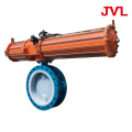 cast iron Corrosion-resistant fluorine lined pneumatic butterfly valve